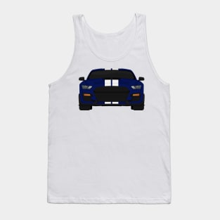 Shelby GT500 2020 Kona-Blue + White Stripes Tank Top